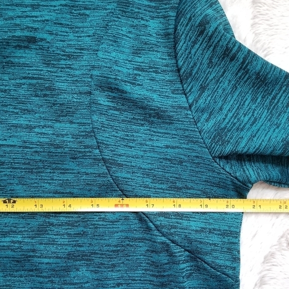 Mta Sport Athleisure Turquoise Long Sleeve Crew Neck Top Size L - Picture 5 of 7